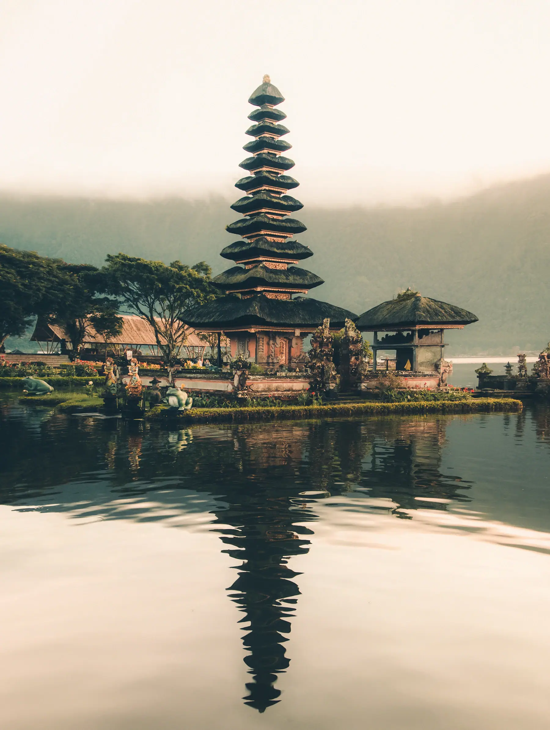A lakeside temple in Bali